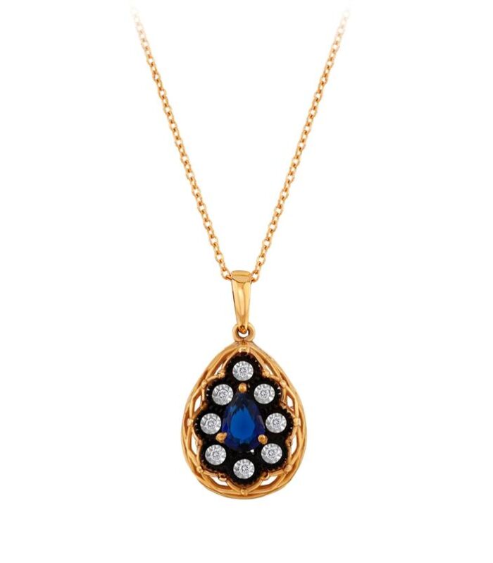 0.03 Karat Safir Renkli Elmas Kolye