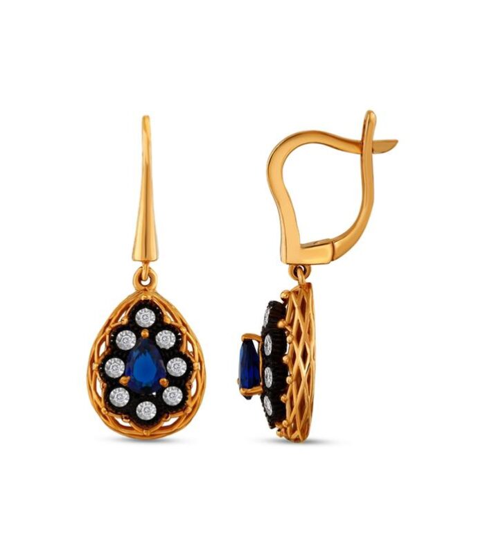 0.06 Karat Safir Renkli Elmas Küpe