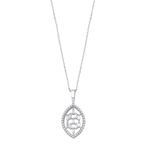 0.10 Karat Baget Taşlı Pırlanta Kolye