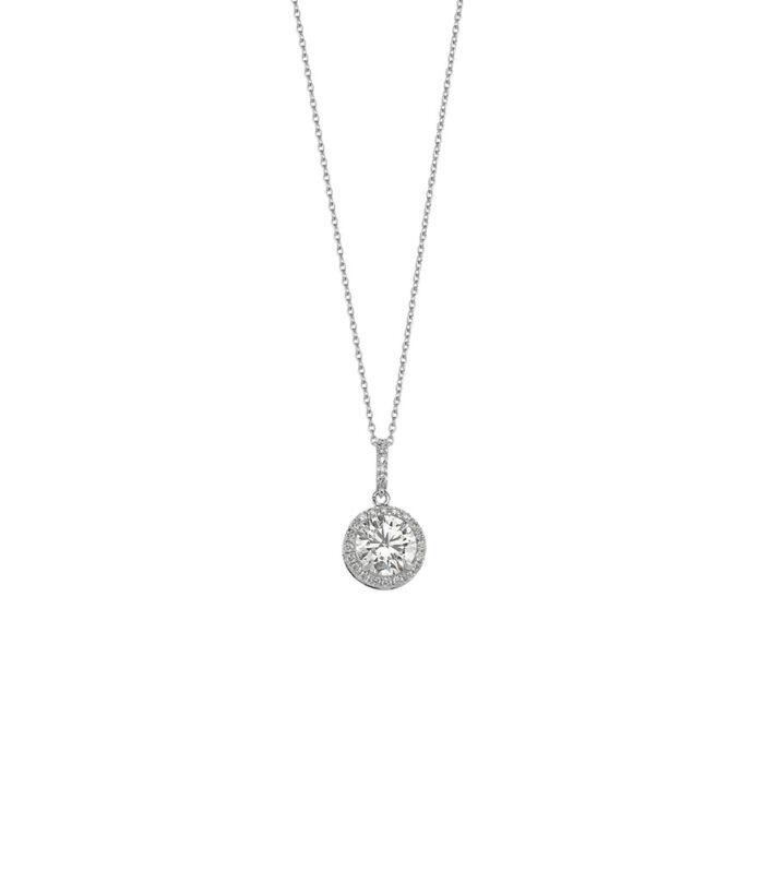 0.10 Karat Topaz Taşlı Pırlanta Fantezi Kolye