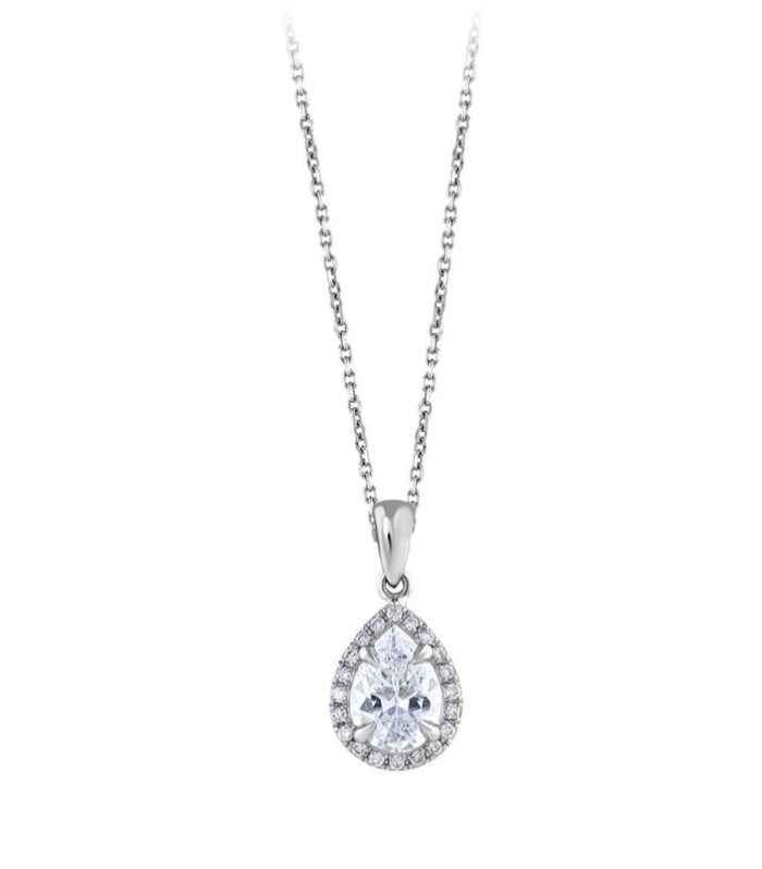 0.10 Karat Topaz Taşlı Pırlanta Kolye