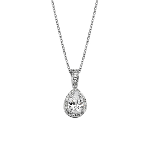 0.12 Karat Topaz Taşlı Pırlanta Kolye