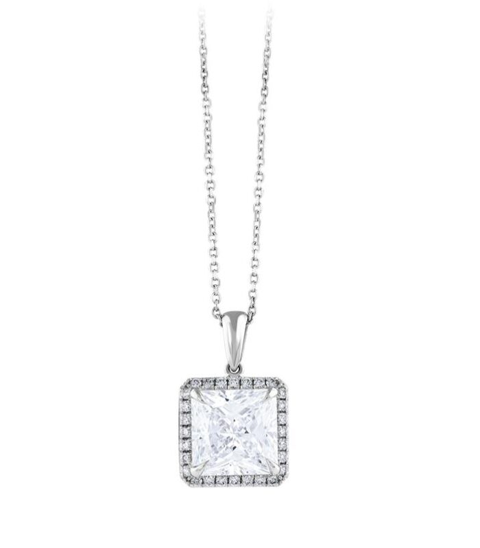 0.13 Karat Topaz Taşlı Pırlanta Kolye