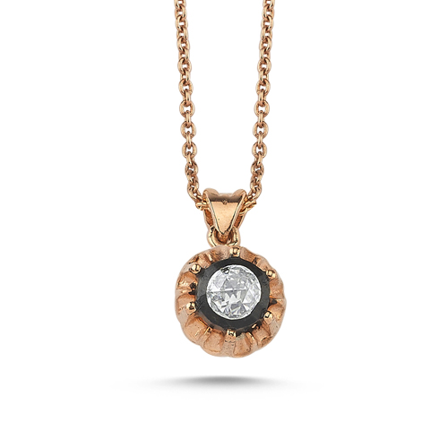 0.15 Karat Elmas Tektaş Kolye