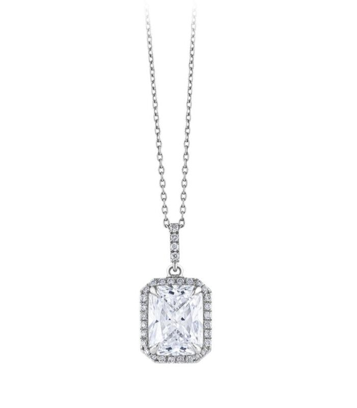 0.15 Karat Topaz Taşlı Pırlanta Kolye