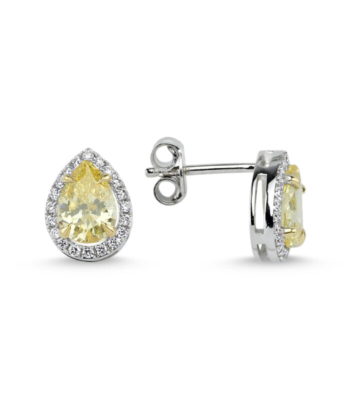 0.16 Karat Topaz Taşlı Pırlanta Fantezi Küpe