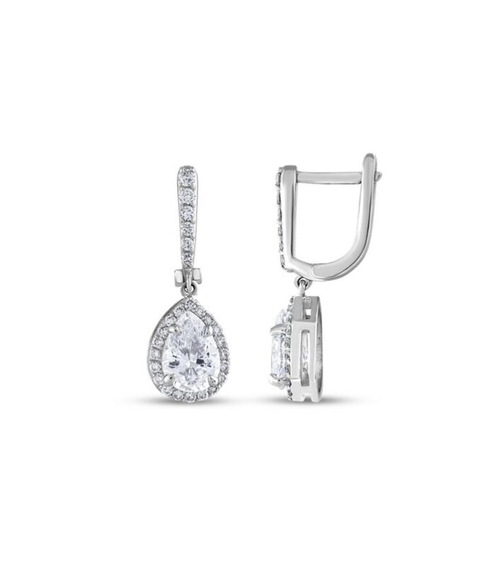 0.30 Karat Topaz Taşlı Pırlanta Küpe