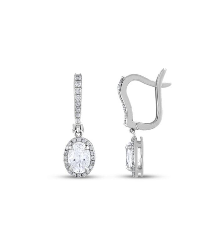 0.32 Karat Topaz Taşlı Pırlanta Küpe