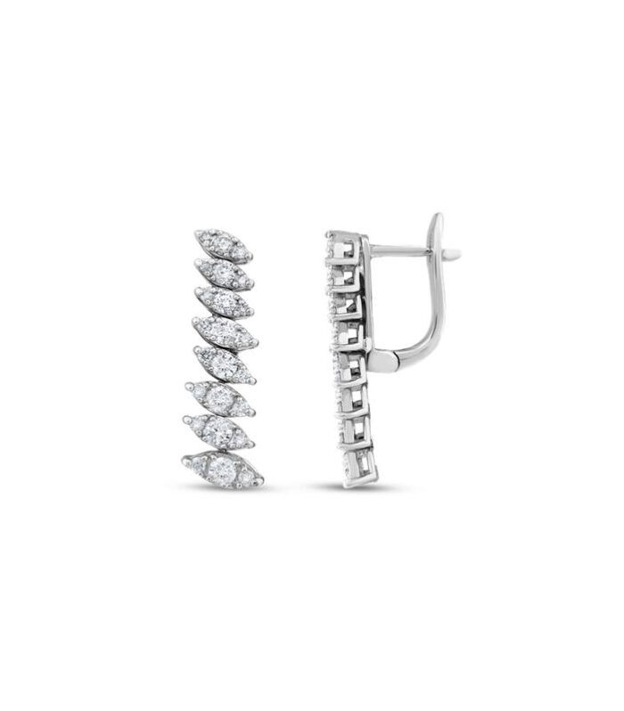 0.93 Karat Pırlanta Fantezi Küpe