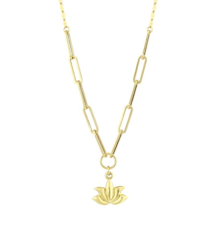Lotus Altın Kolye