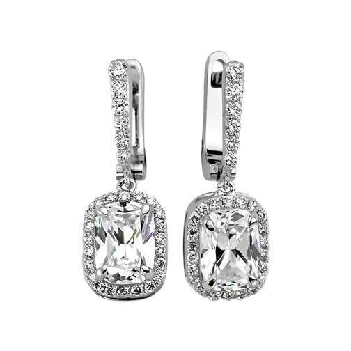 Topaz Taşlı Pırlanta Küpe