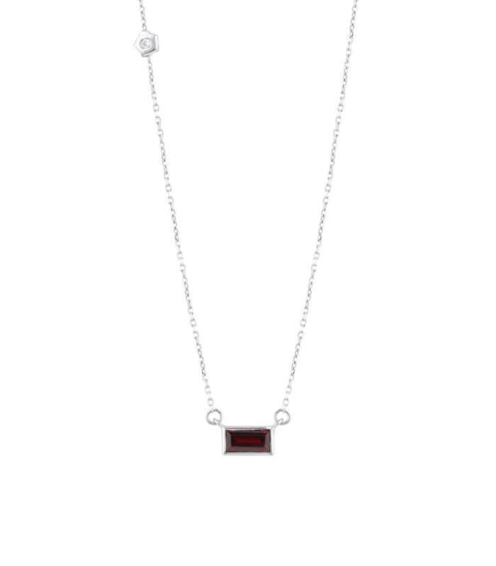 0.01 Karat Garnet Taşlı Pırlanta Kolye