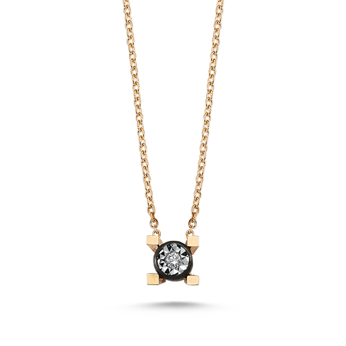 0.02 Karat Elmas Tektaş Kolye