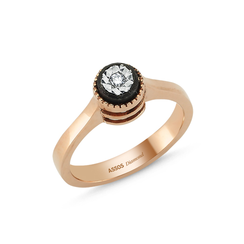 0.02 Karat Elmas Tektaş Yüzük