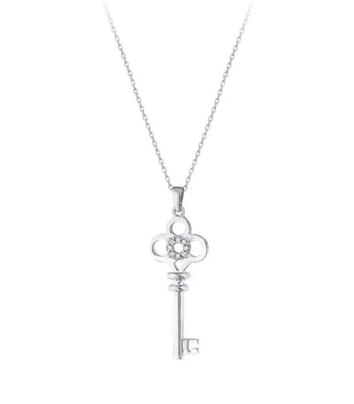 0.04 Karat Anahtar Figürlü Pırlanta Kolye