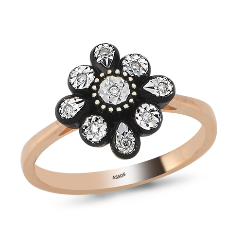 0.04 Karat Elmas Fantezi Yüzük