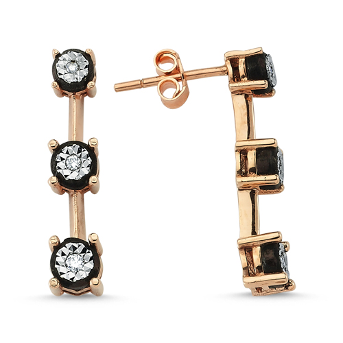 0.05 Karat Elmas Tria Küpe