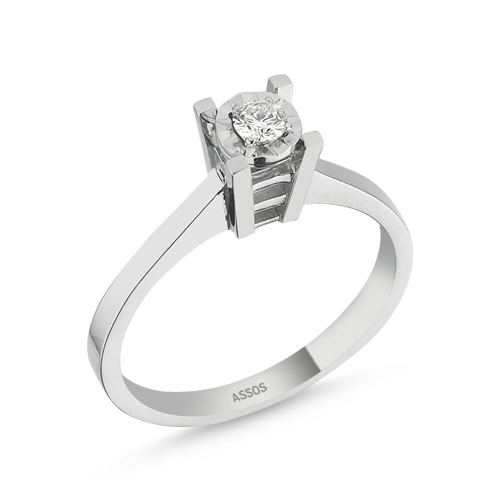 0.05 Karat Pırlanta Tektaş Yüzük