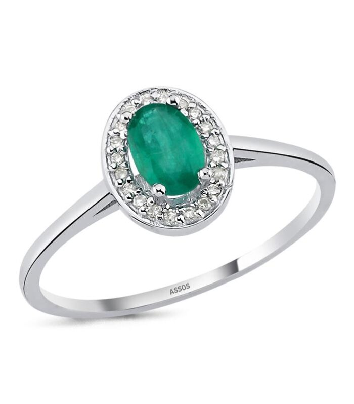 0.05 Karat Zümrüt Taşlı Pırlanta Yüzük