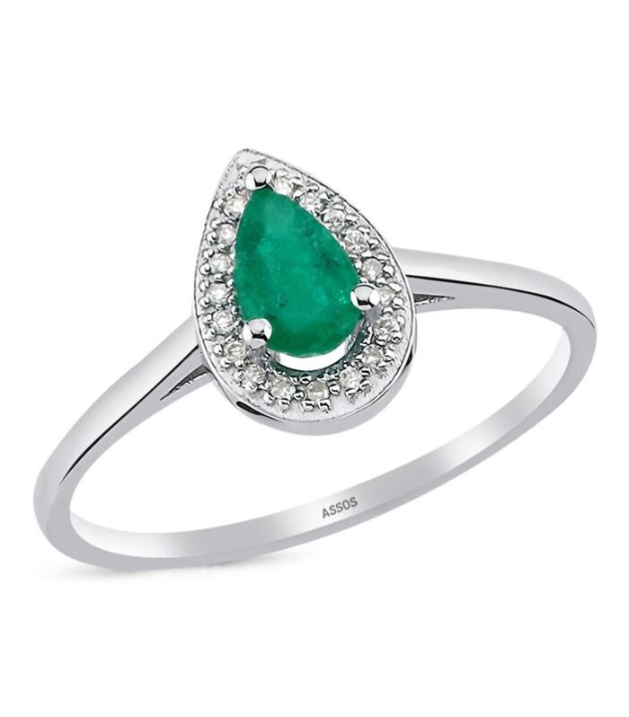 0.05 Karat Zümrüt Taşlı Pırlanta Yüzük