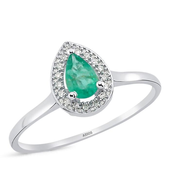 0.05 Karat Zümrüt Taşlı Pırlanta Yüzük