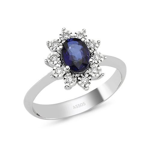 0.06 Karat Safir Renkli Pırlanta Fantezi Yüzük