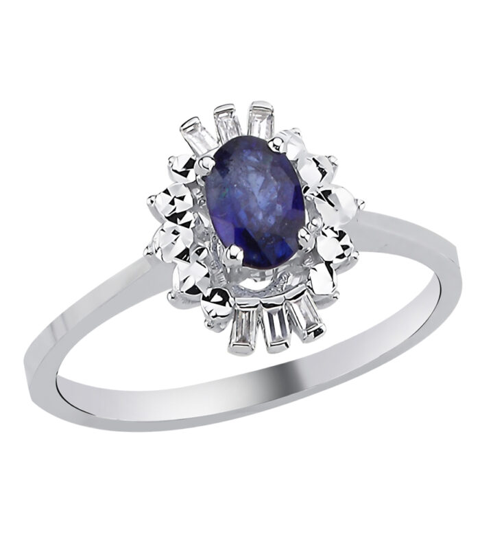 0.07 Karat Safir Taşlı Pırlanta Yüzük