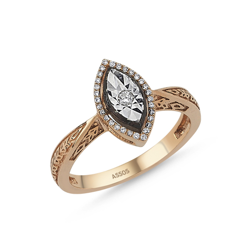 0.08 Karat Elmas Fantezi Yüzük