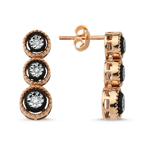 0.08 Karat Elmas Tria Küpe