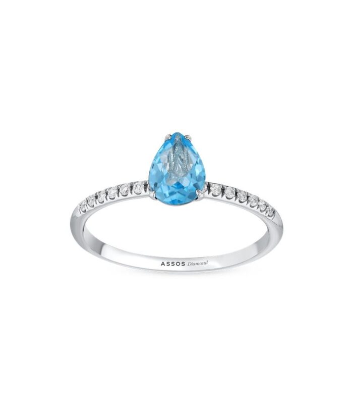 0.08 Karat Renkli Taşlı Pırlanta Yüzük