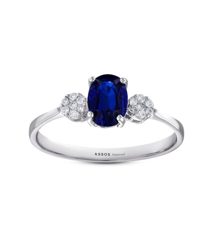 0.08 Karat Safir Taşlı Pırlanta Yüzük