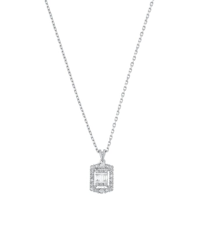 0.09 Karat Baget Pırlanta Kolye