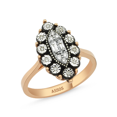 0.09 Karat Elmas Fantezi Yüzük