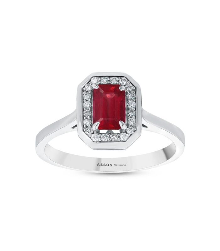 0.09 Karat Yakut Taşlı Pırlanta Yüzük