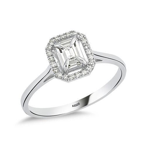 0.10 Karat Baget Pırlanta Yüzük