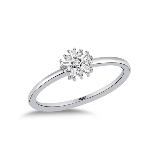 0.10 Karat Baget Taşlı Pırlanta Yüzük