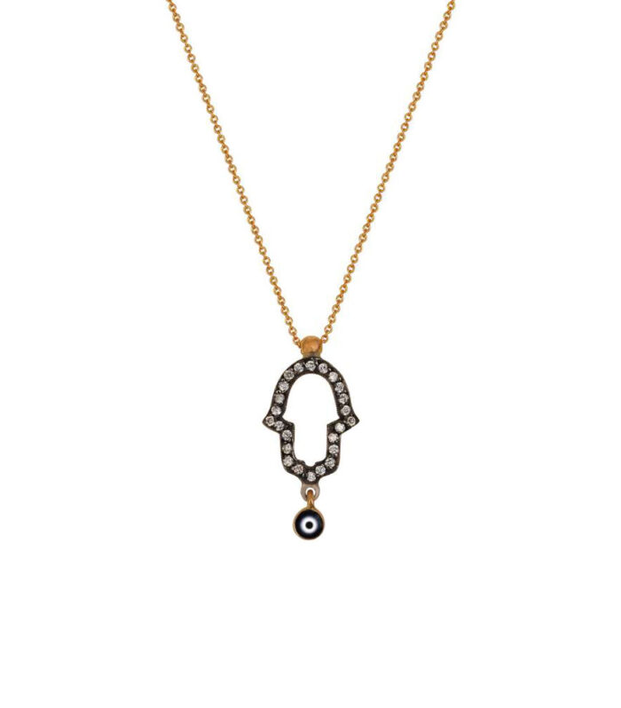 0.10 Karat Elmas Fatma Ana Eli Kolye