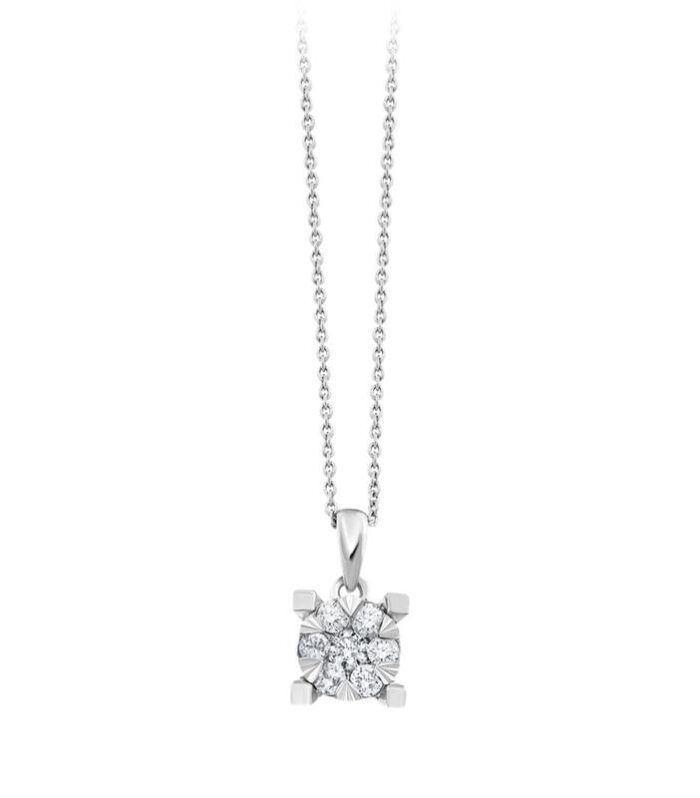 0.10 Karat Pırlanta Buket Kolye