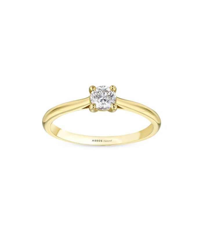 0.10 Karat Pırlanta Tektaş Yüzük