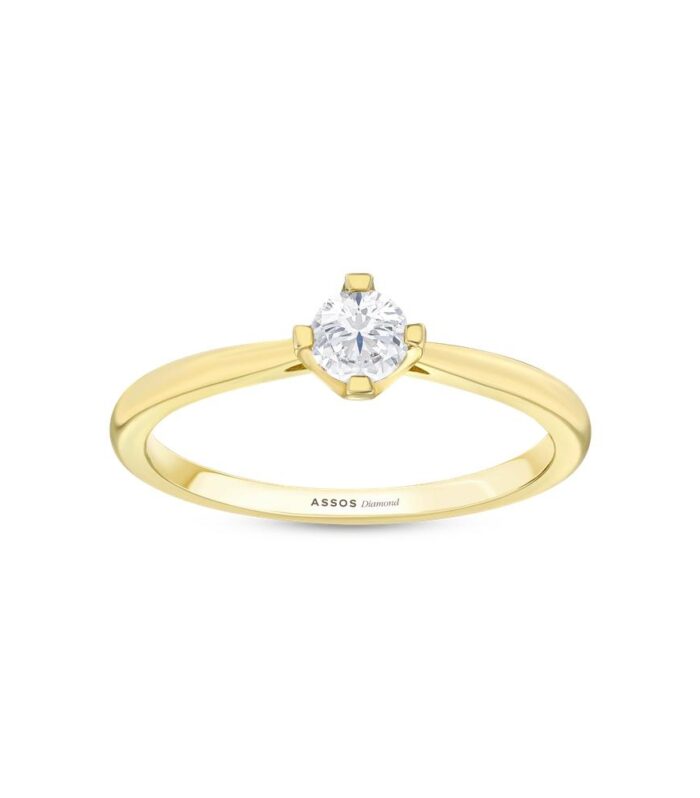 0.10 Karat Pırlanta Tektaş Yüzük