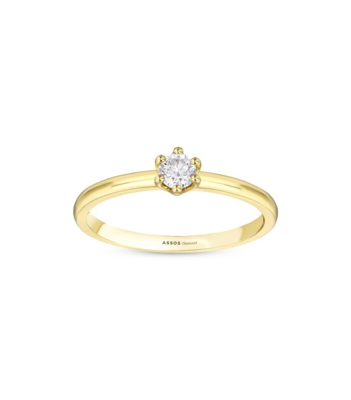 0.10 Karat Pırlanta Tektaş Yüzük