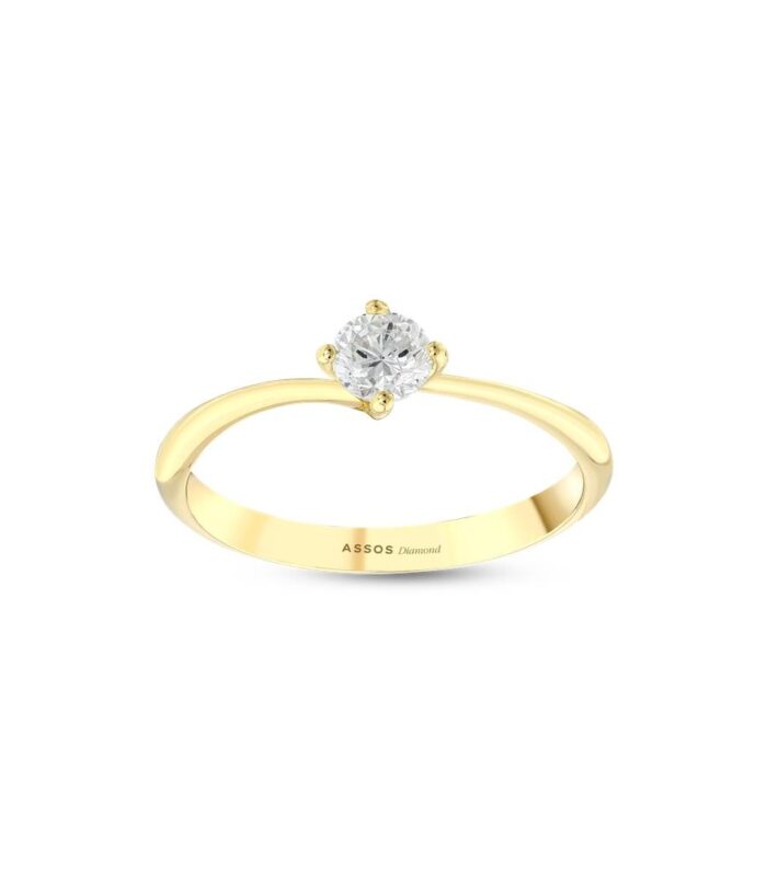 0.10 Karat Pırlanta Tektaş Yüzük