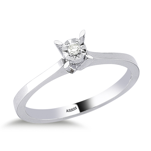 0.10 Karat Pırlanta Tektaş Yüzük