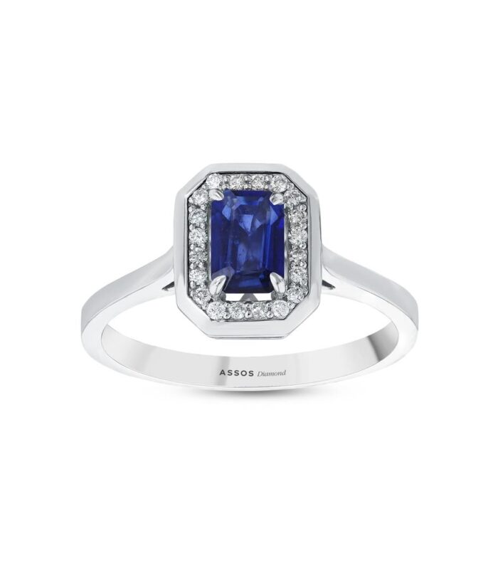 0.10 Karat Safir Taşlı Pırlanta Yüzük