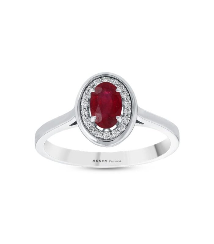 0.10 Karat Yakut Taşlı Pırlanta Yüzük