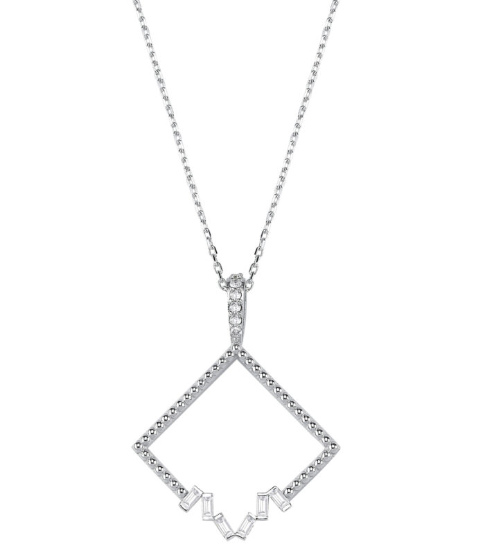 0.11 Karat Baget Pırlanta Kolye