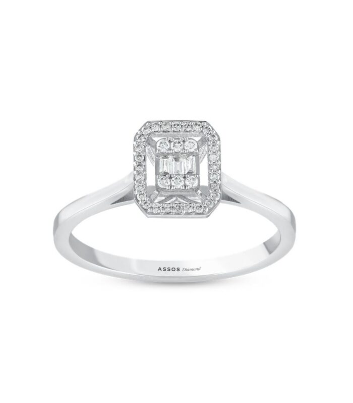 0.11 Karat Baget Pırlanta Yüzük