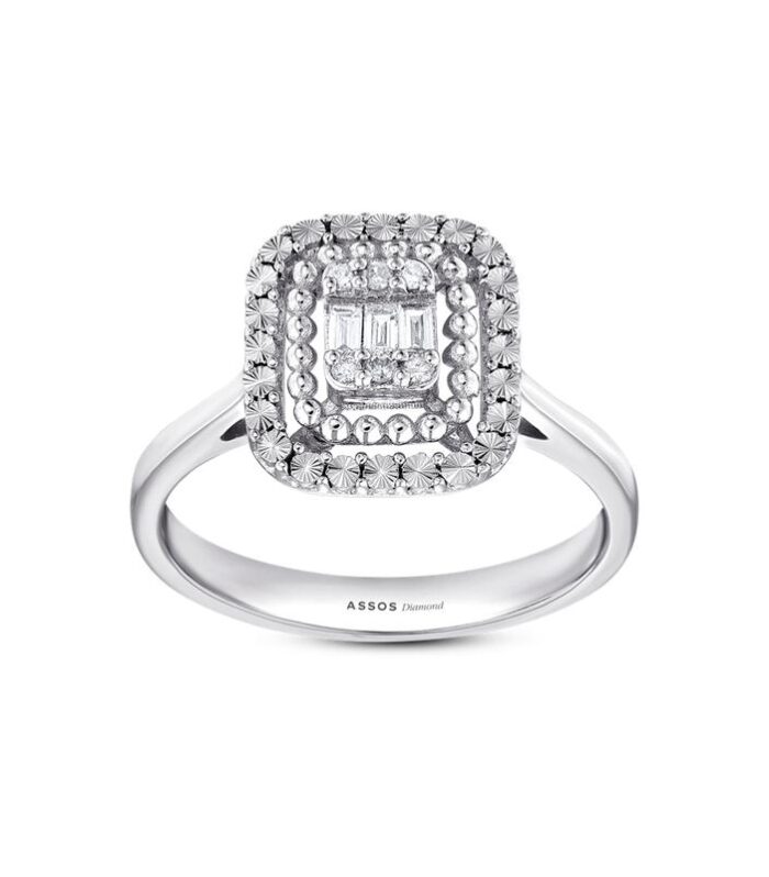 0.11 Karat Baget Pırlanta Yüzük