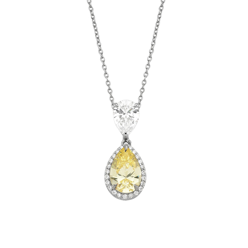 0.12 Karat Topaz Taşlı Pırlanta Fantazi Kolye