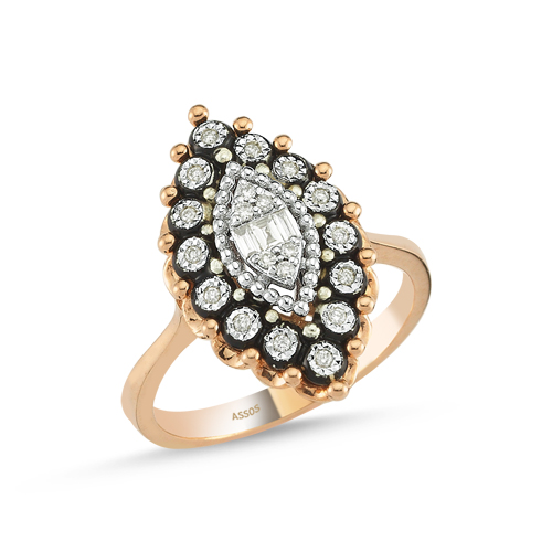 0.13 Karat Elmas Fantezi Yüzük